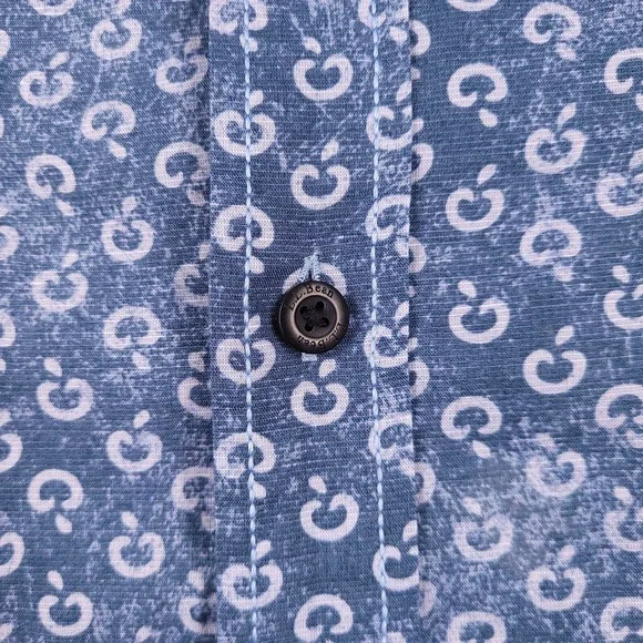 LL Bean Shirt Mens Extra Large Blue Linen Tencel Short Sleeve Resort Hiking - Picture 4 of 9